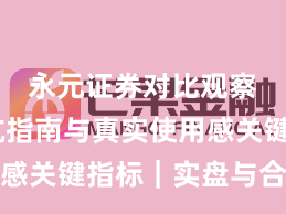 永元证券对比观察：避坑指南与真实使用感关键指标｜实盘与合规版