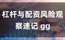 杠杆与配资风险观察速记 gg