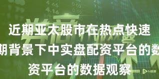 近期亚太股市在热点快速轮动时期背景下中实盘配资平台的数据观察